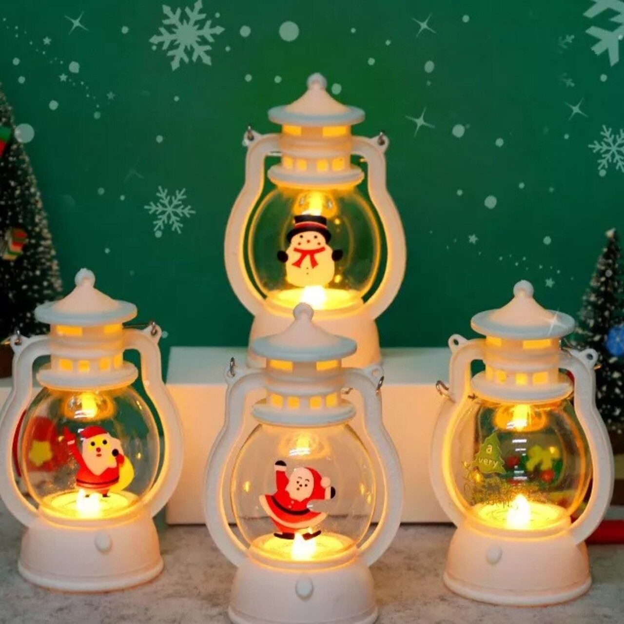 Kitcheniva Handheld LED Christmas Lamp Night Light Lantern With Batteries